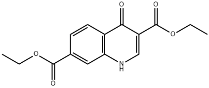 diethyl 4-oxo-1,4-dihydroquinoline-3,7-dicarboxylate Struktur