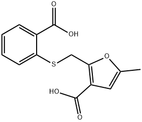 2-{[(2-carboxyphenyl)sulfanyl]methyl}-5-methylfuran-3-carboxylic acid Structure