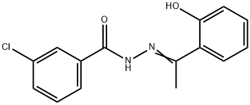 3-chloro-N'-[1-(2-hydroxyphenyl)ethylidene]benzohydrazide 结构式