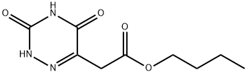 butyl (3,5-dioxo-2,3,4,5-tetrahydro-1,2,4-triazin-6-yl)acetate Struktur