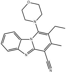 2-ethyl-3-methyl-1-(morpholin-4-yl)pyrido[1,2-a]benzimidazole-4-carbonitrile Structure