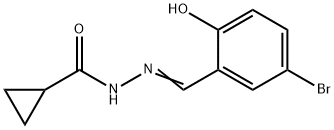 (E)-N'-(5-bromo-2-hydroxybenzylidene)cyclopropanecarbohydrazide Struktur