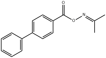 acetone O-(4-biphenylylcarbonyl)oxime Structure