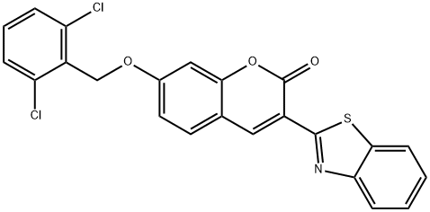 3-(1,3-benzothiazol-2-yl)-7-[(2,6-dichlorobenzyl)oxy]-2H-chromen-2-one Structure