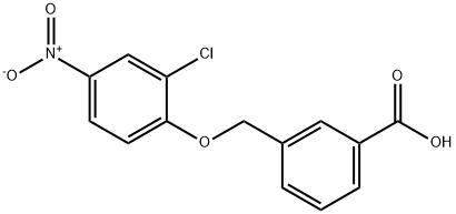 BENZOIC ACID, 3-[(2-CHLORO-4-NITROPHENOXY)METHYL]-, 30880-72-9, 结构式