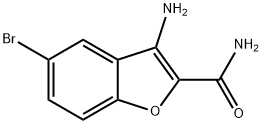 3-氨基-5-溴苯并呋喃-2-甲酰胺,309922-87-0,结构式
