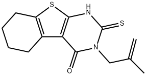 3-(2-methylprop-2-en-1-yl)-2-sulfanyl-5,6,7,8-tetrahydro[1]benzothieno[2,3-d]pyrimidin-4(3H)-one Structure