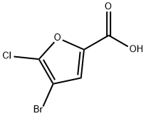 4-Bromo-5-chloro-furan-2-carboxylic acid Struktur