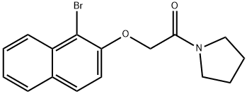 1-{[(1-bromo-2-naphthyl)oxy]acetyl}pyrrolidine Struktur