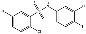 2,5-dichloro-N-(3-chloro-4-fluorophenyl)benzenesulfonamide Structure