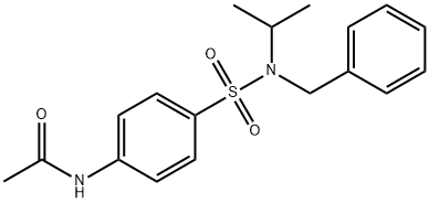 Acetamide, N-[4-[[(1-methylethyl)(phenylmethyl)amino]sulfonyl]phenyl]- Structure