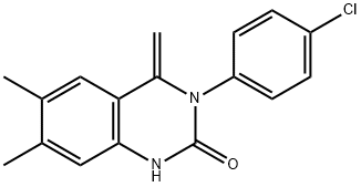 3-(4-chlorophenyl)-6,7-dimethyl-4-methylidene-3,4-dihydroquinazolin-2(1H)-one,330831-27-1,结构式