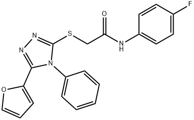 331710-55-5 N-(4-氟苯基)-2-((5-(呋喃-2-基)-4-苯基-4H-1,2,4-三唑-3-基)硫基)乙酰胺