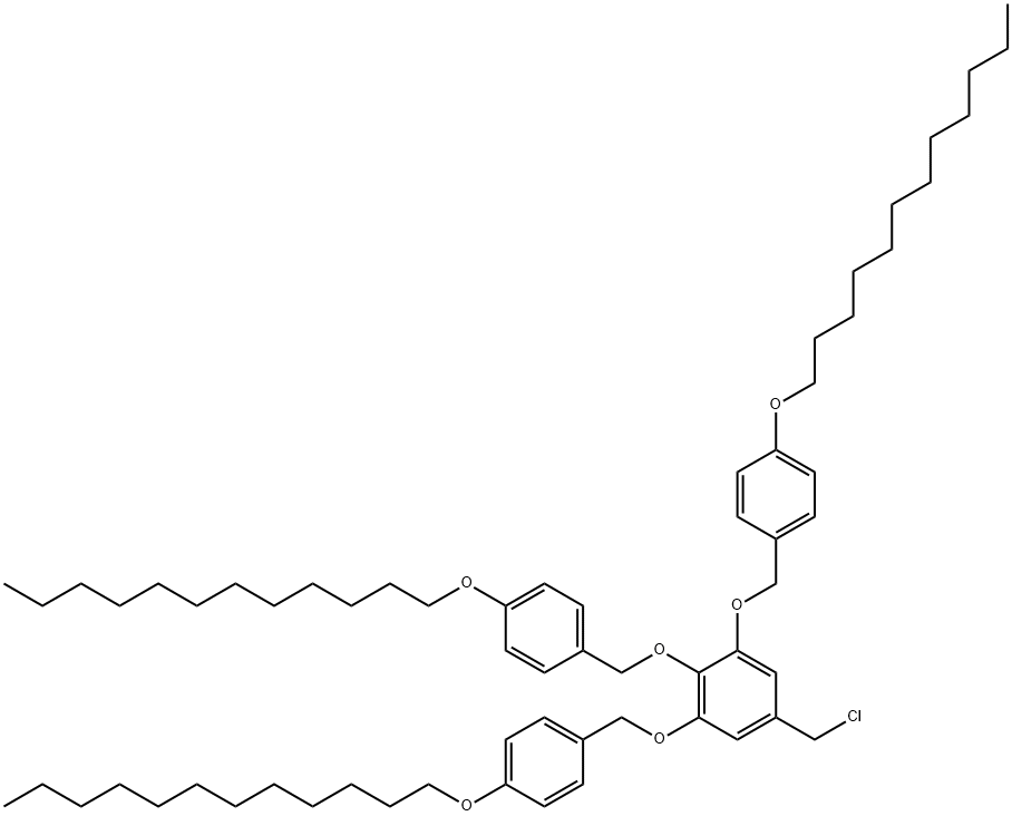 3,4,5-tris[(4-dodecyloxy)benzyloxy]benzyl chloride Structure