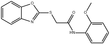 2-(1,3-benzoxazol-2-ylsulfanyl)-N-(2-methoxyphenyl)acetamide Structure