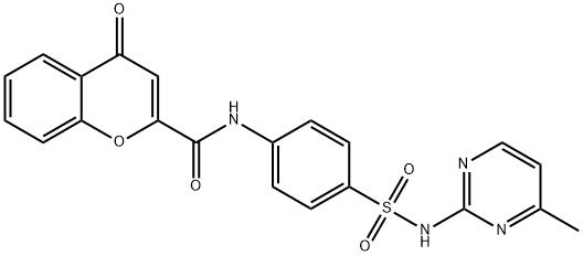 N-(4-{[(4-methyl-2-pyrimidinyl)amino]sulfonyl}phenyl)-4-oxo-4H-chromene-2-carboxamide Structure