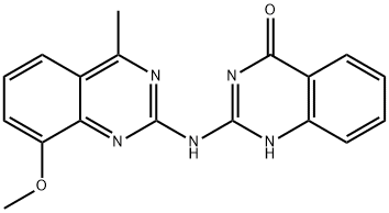 (2E)-2-[(8-methoxy-4-methylquinazolin-2-yl)imino]-1,2-dihydroquinazolin-4-ol 化学構造式