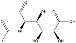 2-Acetamido-2-deoxy-D-glucuronic Acid, 34047-66-0, 结构式