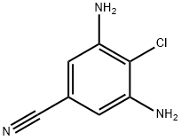 3,5-二氨基-4-氯苯甲腈,34207-46-0,结构式