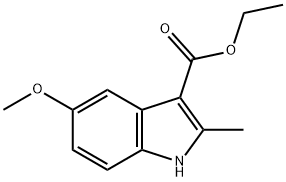 5-メトキシ-2-メチル-1H-インドール-3-カルボン酸エチル 化学構造式