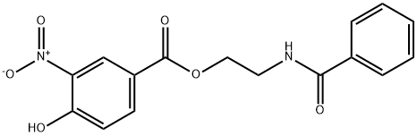 2-benzamidoethyl 4-hydroxy-3-nitrobenzoate 化学構造式