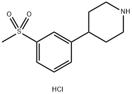 4-(3-(methylsulfonyl)phenyl)piperidine hydrochloride Structure