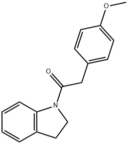 1-(2,3-dihydro-1H-indol-1-yl)-2-(4-methoxyphenyl)ethanone 化学構造式