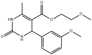 2-methoxyethyl 4-(3-methoxyphenyl)-6-methyl-2-oxo-1,2,3,4-tetrahydropyrimidine-5-carboxylate 结构式
