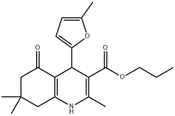 propyl 2,7,7-trimethyl-4-(5-methylfuran-2-yl)-5-oxo-1,4,5,6,7,8-hexahydroquinoline-3-carboxylate|