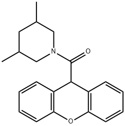 (3,5-dimethylpiperidin-1-yl)(9H-xanthen-9-yl)methanone Structure