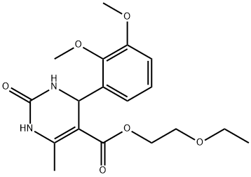 2-ethoxyethyl 4-(2,3-dimethoxyphenyl)-6-methyl-2-oxo-1,2,3,4-tetrahydropyrimidine-5-carboxylate 化学構造式