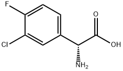 (2R)-2-AMINO-2-(3-CHLORO-4-FLUOROPHENYL)ACETIC ACID Struktur