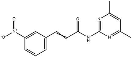 (2E)-N-(4,6-dimethylpyrimidin-2-yl)-3-(3-nitrophenyl)prop-2-enamide Structure