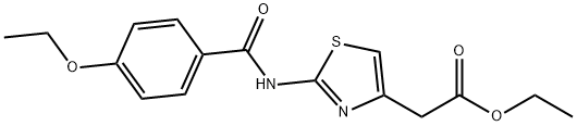 ethyl 2-(2-(4-ethoxybenzamido)thiazol-4-yl)acetate 结构式