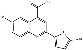 6-bromo-2-(5-bromothiophen-2-yl)quinoline-4-carboxylic acid Structure