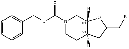 Trans-Benzyl 2-(Bromomethyl)Hexahydrofuro[2,3-C]Pyridine-6(2H)-Carboxylate Struktur