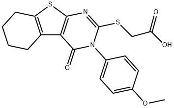 2-((3-(4-methoxyphenyl)-4-oxo-3,4,5,6,7,8-hexahydrobenzo[4,5]thieno[2,3-d]pyrimidin-2-yl)thio)acetic acid 结构式
