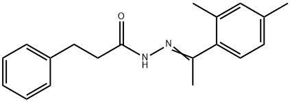 N'-[(1Z)-1-(2,4-dimethylphenyl)ethylidene]-3-phenylpropanehydrazide Struktur