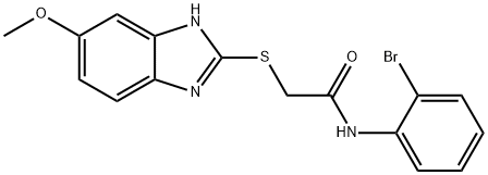 N-(2-bromophenyl)-2-[(5-methoxy-1H-benzimidazol-2-yl)sulfanyl]acetamide Structure