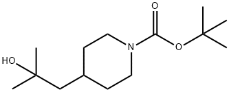 tert-butyl 4-(2-hydroxy-2-methylpropyl)piperidine-1-carboxylate 化学構造式