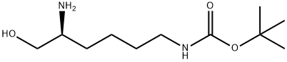 tert-Butyl (S)-(5-amino-6-hydroxyhexyl)carbamate 化学構造式