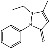 1-乙基-5-甲基-2-苯基-1,2-二氢吡唑-3-酮,3614-49-1,结构式