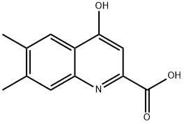 4-hydroxy-6,7-dimethylquinoline-2-carboxylic acid 化学構造式