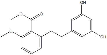2-[2-(3,5-Dihydroxy-phenyl)-ethyl]-6-methoxy-benzoic acid methyl ester Structure