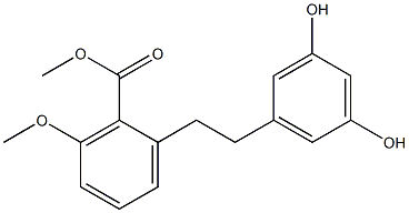 2-[2-(3,5-Dihydroxy-phenyl)-ethyl]-6-methoxy-benzoic acid methyl ester 结构式