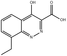 8-Ethyl-4-oxo-1,4-dihydrocinnoline-3-carboxylic acid 结构式