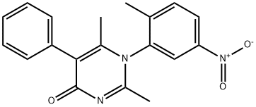 2,6-dimethyl-1-(2-methyl-5-nitrophenyl)-5-phenylpyrimidin-4(1H)-one Structure