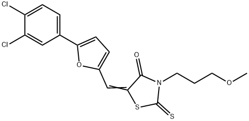 (5E)-5-{[5-(3,4-dichlorophenyl)furan-2-yl]methylidene}-3-(3-methoxypropyl)-2-thioxo-1,3-thiazolidin-4-one Structure