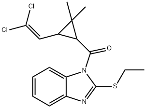 [3-(2,2-dichloroethenyl)-2,2-dimethylcyclopropyl][2-(ethylsulfanyl)-1H-benzimidazol-1-yl]methanone Structure
