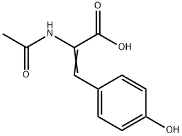 (Z)-2-acetamido-3-(4-hydroxyphenyl)acrylic acid Structure